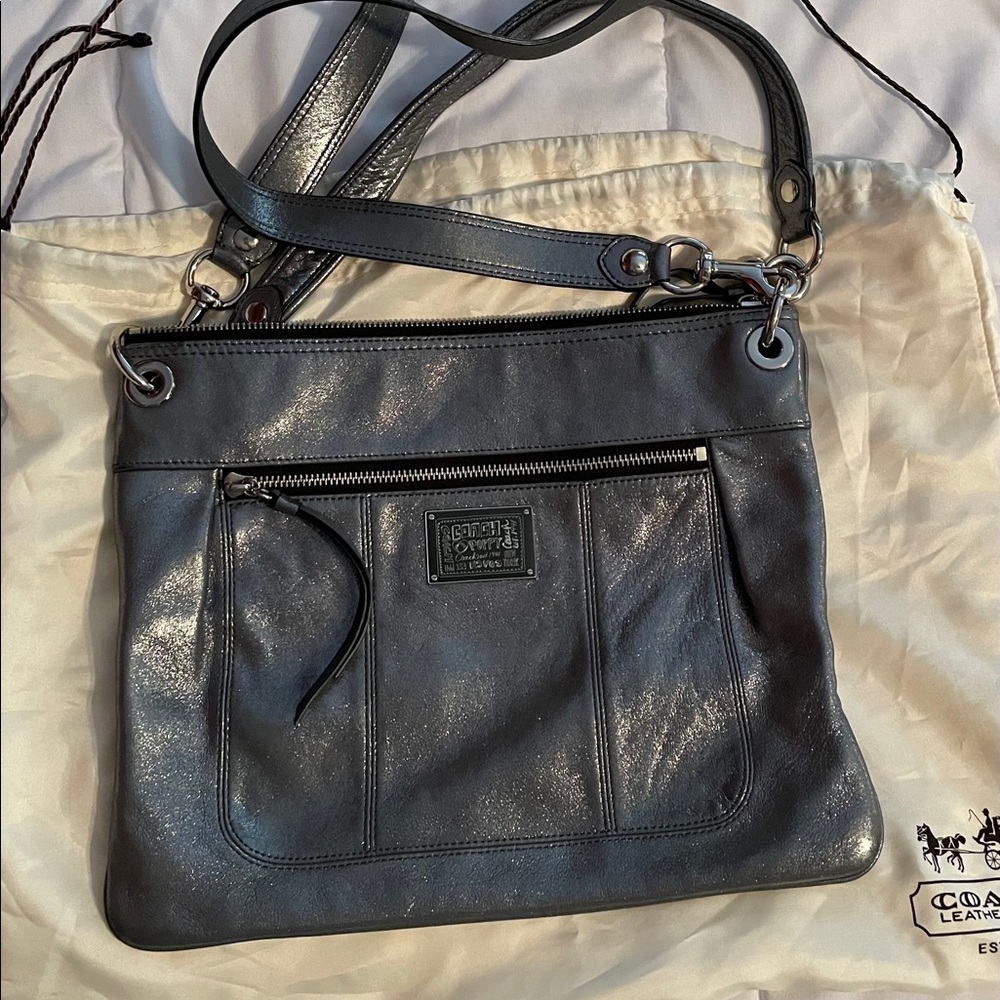 Silver Coach crossbody